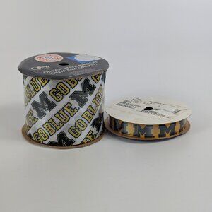 Offray University of Michigan Ribbon Officially Licensed 2.5" & 9/16" NEW